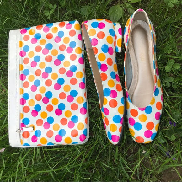 Vintage RARE 60s polka dot shoe and bag set - Picture 2 of 7
